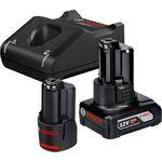 Bosch Набір акумулятора та зарядного пристрою GBA, 1х18В 2А·год, 1х18В 4А·год, ЗП GAL 12V-40, фото , зображення 3 | SNABZHENIE.com.ua