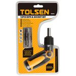 Tolsen Біти, набір 4шт, 1/4", бітотримач, SL,PH,TX,HX, CrV, фото  | SNABZHENIE.com.ua