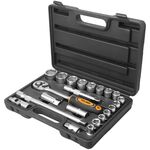 Tolsen Набір інструментів, набір торцевих головок 1/2", 22шт, CrV, фото  | SNABZHENIE.com.ua