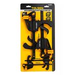 Tolsen Струбцина, набір 4шт, 4" 2шт, 6" 2 шт, храповий механізм, пластик, фото , изображение 3 | SNABZHENIE.com.ua