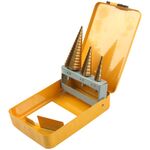 Tolsen Набір свердел по металу, східчасті, 3шт, 4-32мм, кейс, фото  | SNABZHENIE.com.ua