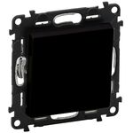 Legrand Вимикач 1-клавішний Valena Life, 10AX, 250V, автоматичні клеми, матовий чорний, фото  | SNABZHENIE.com.ua