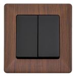 Legrand Вимикач 2-х клавішний Valena Life, 10AX, 250V, автоматичні клеми, матовий чорний, фото , изображение 3 | SNABZHENIE.com.ua