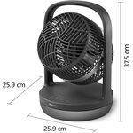 Вентилятор Philips настільний Series 3000, 22см, 27Вт, таймер, поворот 180, чорний, фото , зображення 3 | SNABZHENIE.com.ua