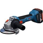Шліфмашина кутова акумуляторна Bosch GWS 18V-8 125мм 18В 1x4А·год 0-11000об·хв 1.6кг кейс ЗП  GAL 18V-40Шліфмашина кутова акумуляторна GWS 18V-8 125мм 18В 1x4А·год 0-11000об·хв 1.6кг кейс ЗП GAL 18V-40, фото , изображение 3 | SNABZHENIE.com.ua
