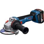 Шліфмашина кутова акумуляторна Bosch GWS 18V-11 125мм 18В 2x5А·год 0-9000об·хв 1.7кг кейс ЗП  GAL1880CVШліфмашина кутова акумуляторна GWS 18V-11 125мм 18В 2x5А·год 0-9000об·хв 1.7кг кейс ЗП GAL1880CV, фото , изображение 3 | SNABZHENIE.com.ua