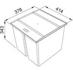 Сортер для сміття Franke Easysort 450-2-0, 2 x 14.5 л, кришка,  чорний пластик, фото , изображение 3 | SNABZHENIE.com.ua