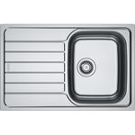 Мийка кухонна Franke Spark, нерж.сталь, прямокутник, з крилом, 780х500х340мм, чаша - 1, врізна, SKL 611-78, нерж декор, фото  | SNABZHENIE.com.ua