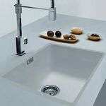 Кухонна мийка Franke Sirius, тектонайт, врізна, без крила, чаша-1, 525х440х200, SID 110-50, біла, фото , зображення 3 | SNABZHENIE.com.ua