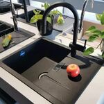 Змішувач для кухні Franke Active J, довж.виливу - 227мм, поворотний, 1+1фільтр+душ, чорний матовий, фото , изображение 3 | SNABZHENIE.com.ua