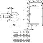 Водонагрівач електр. TIKI круглий TGR, 50л, 2кВт, мех. кер-ння, C, білий, 700171, фото , зображення 3 | SNABZHENIE.com.ua