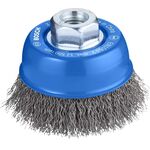 Щітка чашкова Bosch Professional кручена сталь 70мм 0.3мм M14, фото , изображение 2 | SNABZHENIE.com.ua