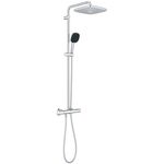 Душова система Grohe Vitalio Start System 250 зі змішувачем-термостатом для душу, верхній душ, лійка, кріпл. - на стійці, хром, фото  | SNABZHENIE.com.ua