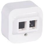 Адаптер Legrand 2хRJ45, Forix Quteo, білий, фото  | SNABZHENIE.com.ua