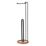 Тримач для туалетного паперу ARDESTO Minimalism 16.5х16.5х55см, метал, бамбук, чорний, фото , зображення 3 | SNABZHENIE.com.ua
