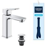 Змішувач для раковини Grohe QuickFix Dice M-розміру, довж. виливу - 116мм, неповоротний, 1 важіль, хром, фото  | SNABZHENIE.com.ua