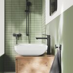 Змішувач для раковини Grohe QuickFix Dice Black XL-розміру, довж. виливу - 161мм, неповоротний, 1 важіль, чорний матовий, фото , изображение 3 | SNABZHENIE.com.ua