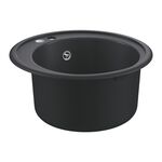 Мийка кухонна Grohe K200, композит, кругла, без крила, 380х200мм, чаша - 1, врізна, чорний граніт, фото , изображение 2 | SNABZHENIE.com.ua