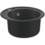 Мийка кухонна Grohe K200, композит, кругла, без крила, 380х200мм, чаша - 1, врізна, чорний граніт, фото  | SNABZHENIE.com.ua