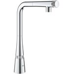 Змішувач для кухні Grohe Scala Smart Control, довж.виливу - 318мм, поворотний/витяжний, кнопка/обертова рукоять, хром, фото  | SNABZHENIE.com.ua