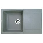 Мийка кухонна Adamant Horizon, штучний камінь, прямокут., з крилом, 780х495х230мм, чаша - 1, врізна, сірий, фото  | SNABZHENIE.com.ua