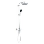 Душова система Grohe Vitalio Start System 250 зі із одноважільним змішувачем для душу, верхній душ, лійка, кріпл. - на стійці, хром, фото , изображение 2 | SNABZHENIE.com.ua