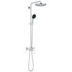 Душова система Grohe Vitalio Start System 250 зі із одноважільним змішувачем для душу, верхній душ, лійка, кріпл. - на стійці, хром, фото  | SNABZHENIE.com.ua