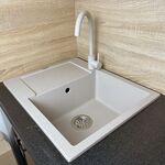 Набір кухонний Adamant Minimal, штучний камінь, прямокут., з крилом, 615х495х200мм, чаша - 1, врізна, Avena + змішувач, фото , зображення 3 | SNABZHENIE.com.ua