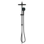 Душова система Grohe QuickFix Vitalio Comfort 250 Cube Flex із перемикачем для душу, верхній душ, лійка, кріпл. - на стійці, матовий чорний, фото , зображення 3 | SNABZHENIE.com.ua