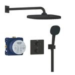 Душова система Grohe QuickFix Precision прихованого монтажу з Vitalio Comfort 250, матовий чорний, фото , изображение 2 | SNABZHENIE.com.ua