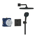 Душова система Grohe QuickFix Precision прихованого монтажу з Vitalio Comfort 250, матовий чорний, фото , изображение 3 | SNABZHENIE.com.ua