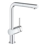 Змішувач для кухні Grohe Vento, довж.виливу - 295 мм, поворотний, 1 важіль, хром, фото , изображение 2 | SNABZHENIE.com.ua