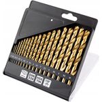 Набір свердел по металу GRAPHITE HSS TiN 1-10мм кейс 19шт, фото , изображение 2 | SNABZHENIE.com.ua