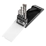 Набір свердел по бетону GRAPHITE 4-10мм, кейс, 5шт, фото , зображення 2 | SNABZHENIE.com.ua