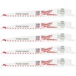 Полотно для сабельных пил THIN KERF FANG TIP MILWAUKEE, 150/5,0мм, (5шт), (дерево с гвоздями), фото  | SNABZHENIE.com.ua