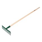 Универсальные прямые грабли, 12 зубцов, деревянная ручка, фото , изображение 2 | SNABZHENIE.com.ua