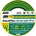Шланг садовий 2Е AquaFlex Emerald Pro 1/2" 20м 4 шари 20бар -10…+60°C зрошувач 2 конектори адаптер, фото  | SNABZHENIE.com.ua