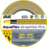 Шланг садовий 2Е AquaFlex Graphite Pro 3/4" 20м 4 шари 20бар -10…+60°C, фото , изображение 2 | SNABZHENIE.com.ua