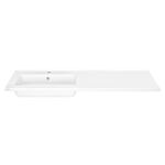 Раковина, умивальник ARDESTO Camille L, штучний камінь, прямокут., з отвором для змішувача, з отвором для переливу, 1198x478x140мм,з сифоном Click-Clack, фото , зображення 2 | SNABZHENIE.com.ua