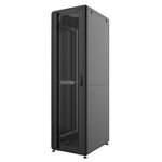 Шафа MIRSAN 19", 46U, GTS, перфорація 63%, 600x1000 мм, максимально 2000 кг, чорна, фото , изображение 2 | SNABZHENIE.com.ua