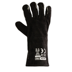 Краги зварювальника 35 см чорна шкіра з підкладкою Expert, КВІТКА, фото , изображение 3 | SNABZHENIE.com.ua