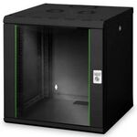 Шафа DIGITUS 19", 12U, Wall Mounting Unique, 600x600 мм, 100кг максимально, чорна, фото , зображення 2 | SNABZHENIE.com.ua