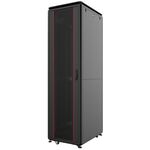 Шафа MIRSAN 19", 26U, GTV, скляні двері, 600x600 мм, максимально 2000 кг, чорна, фото , зображення 2 | SNABZHENIE.com.ua