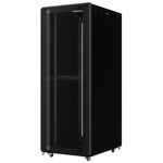 Шафа MIRSAN 19", 42U, GTS, перфорація 63%, 600x1200 мм, максимально 2000 кг, чорна, фото , изображение 2 | SNABZHENIE.com.ua
