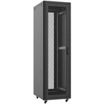 Шафа MIRSAN 19", 36U, GTN, перфоровані двері, 600x1000 мм, максимально 1000 кг, чорна, фото  | SNABZHENIE.com.ua