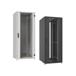 Шафа ZPAS 19", 33U, SZB IT, передні склянi дверi, 600х600 мм, максимально 1000кг, сіра, фото , зображення 3 | SNABZHENIE.com.ua