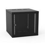 Шафа ZPAS 19", 10U, Z-BOX, змінні бічні стінки, скляні двері, 600x600 мм, максимально 100кг, чорна, фото , изображение 2 | SNABZHENIE.com.ua