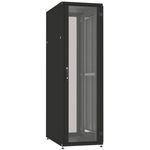 Шафа ZPAS 19", 42U, SZB IT, передні перфоровані, задні перфоровані розпашні, 600x1000 мм,  максимально 1500кг, чорна, фото  | SNABZHENIE.com.ua