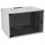 Шафа MIRSAN 19", 9U, SOHO, 535x600 мм, максимально 30 кг, сіра, фото , зображення 2 | SNABZHENIE.com.ua