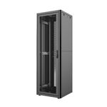 Шафа MIRSAN 19", 36U, GTN, перфоровані двері, 600x600 мм, максимально 1000 кг, чорна, фото , зображення 2 | SNABZHENIE.com.ua